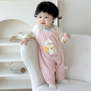 baby cat pajamas pink all in one set for 2 years