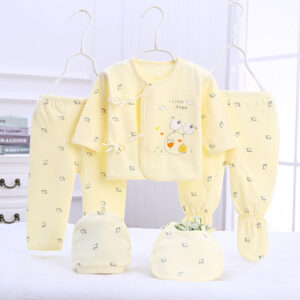 Baby Set Snail Print Cotton 5-Piece Light Blue baby set snail print cotton 5 piece light blue