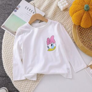 girls long sleeve cotton t shirt daisy print autumn spring