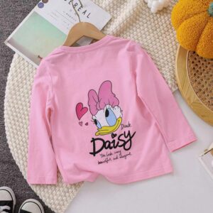 Girls Long Sleeve Cotton T-Shirt Daisy Print Autumn Spring girls long sleeve cotton t shirt daisy print autumn spring