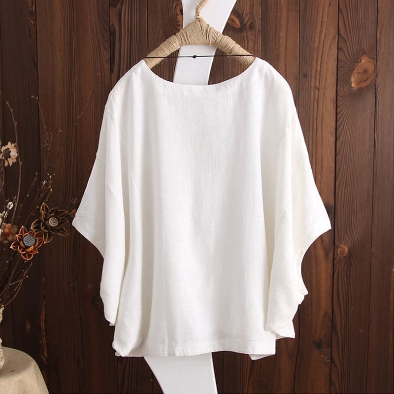 2022ebay aliexpress cotton and linen short sleeved t shirt for women loose pure color bat sleeve summer top round neck pullover 2022ebay aliexpress cotton and linen short sleeved t shirt for women loose pure color bat sleeve summer top round neck pullover