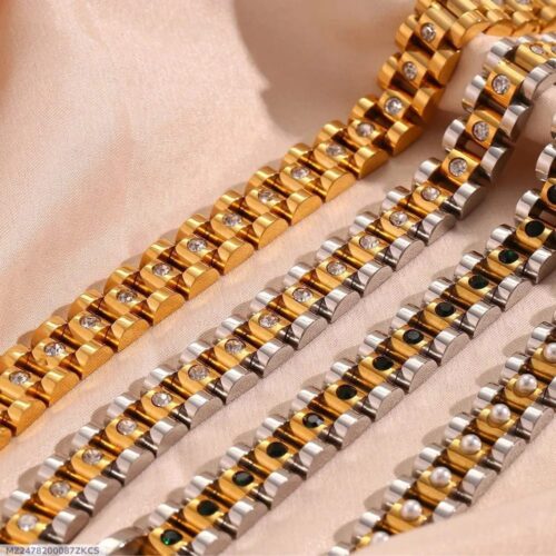 luxury gold & silver bracelet for men