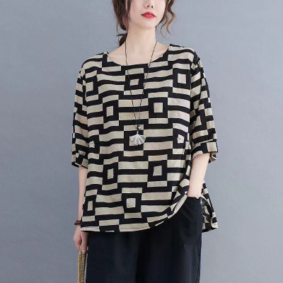 plus size women t shirt black plaid summer slim fit plus size women t shirt black plaid summer slim fit
