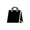 black shopping bag icon with handle and curved design free vector removebg preview