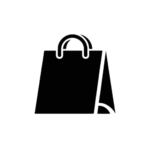 black shopping bag icon with handle and curved design free vector removebg preview
