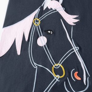 Kids Polo Dress Black Horse Print Summer Wear for Girls | Trendy Baby Girls Dress | Premium Kids Clothing Pakistan | Maria Finds Store