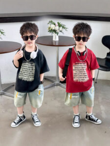 Boys Summer Cotton T-Shirt with Graphic Print