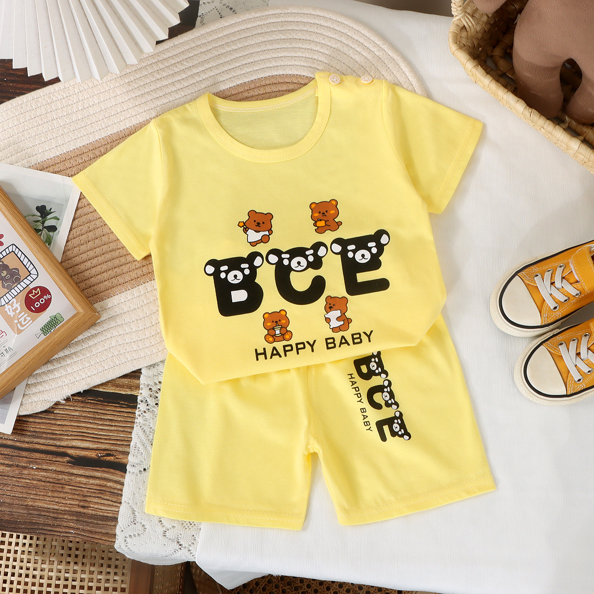Kids Striped Cotton Shorts Set with Elephant Embroidery Kids Striped Cotton Shorts Set with Elephant Embroidery for Baby Boys | Trendy Kids Clothing in Pakistan | Premium Quality | Maria Finds Store