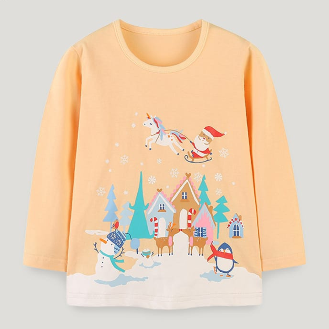 Kids Cotton Long Sleeve T-Shirt Christmas Style Kids Cotton Long Sleeve Christmas Style T-Shirt for Boys | Trendy Baby Boys Clothing | Premium Kids Wear Pakistan | Maria Finds Store