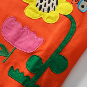Kids Orange Floral Bee Sweater Suit for Girls | Trendy Girls Kids Wear | Maria Finds Store Pakistan
