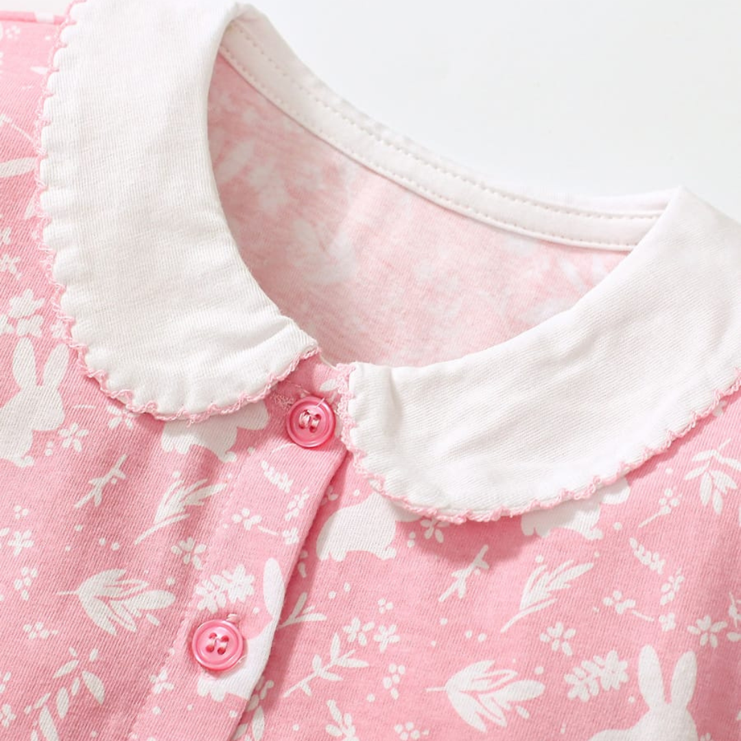 Pink Doll Collar A-Line Dress for Girls Summer Wear Pink Doll Collar A-Line Dress for Girls Summer Wear | Kids Clothing Pakistan | Maria Finds Store