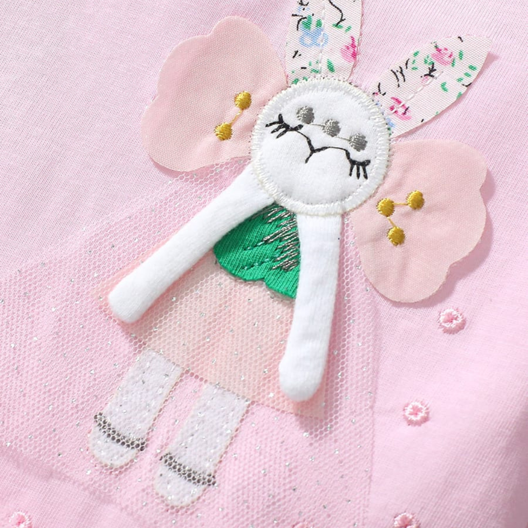 Pink Princess Dress for Girls Embroidered Bunny Tulle Skirt Pink Princess Dress for Girls Embroidered Bunny Tulle Skirt | Trendy Kids Clothing Pakistan | Maria Finds Store
