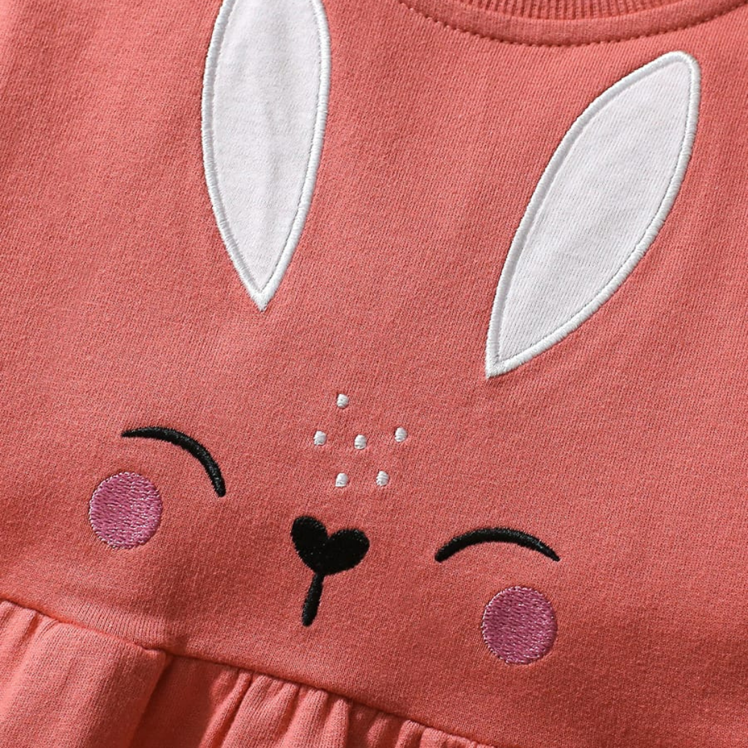 Pink Bunny Embroidered Kids Sweater Suit for Ages 2-6 Pink Bunny Embroidered Girls Sweater Suit for Ages 2-6 | Baby Dress Kids Clothing Pakistan | Maria Finds Store