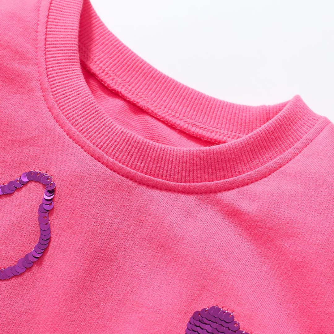 Pink Sequin Heart Dress for Girls Summer Party Wear Pink Sequin Heart Dress for Girls Summer Party Wear | Trendy Baby Dress & Kids Clothing | Maria Finds Store Pakistan