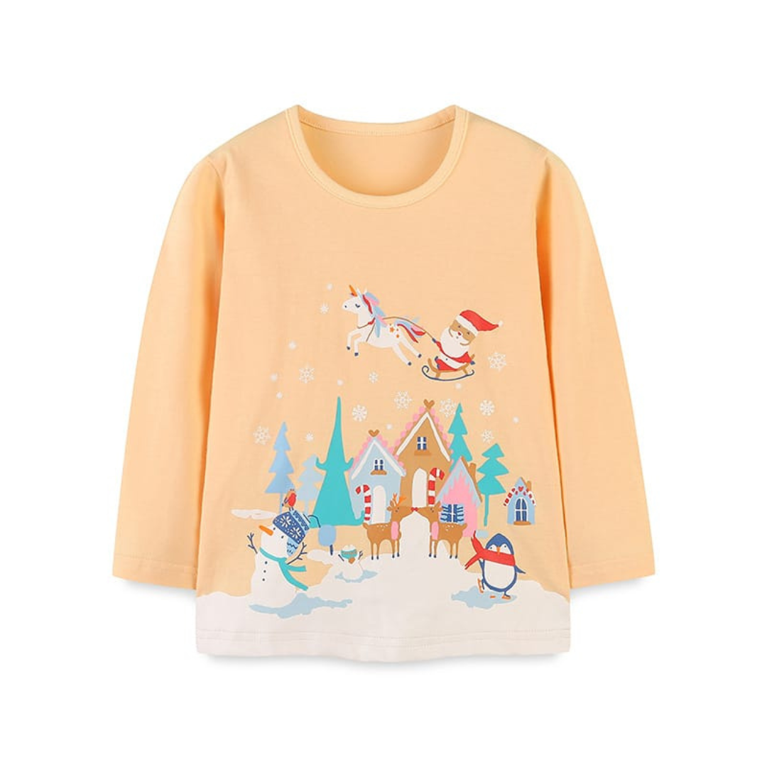 Kids Cotton Long Sleeve T-Shirt Christmas Style Kids Cotton Long Sleeve Christmas Style T-Shirt for Boys | Trendy Baby Boys Clothing | Premium Kids Wear Pakistan | Maria Finds Store