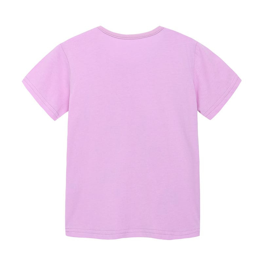 Girls Summer Cotton T-Shirt Short Sleeve Kids Fashion Girls Summer Cotton T-Shirt Short Sleeve | Trendy Baby Girls Kids Clothing | Premium Summer Fashion in Pakistan | Maria Finds Store