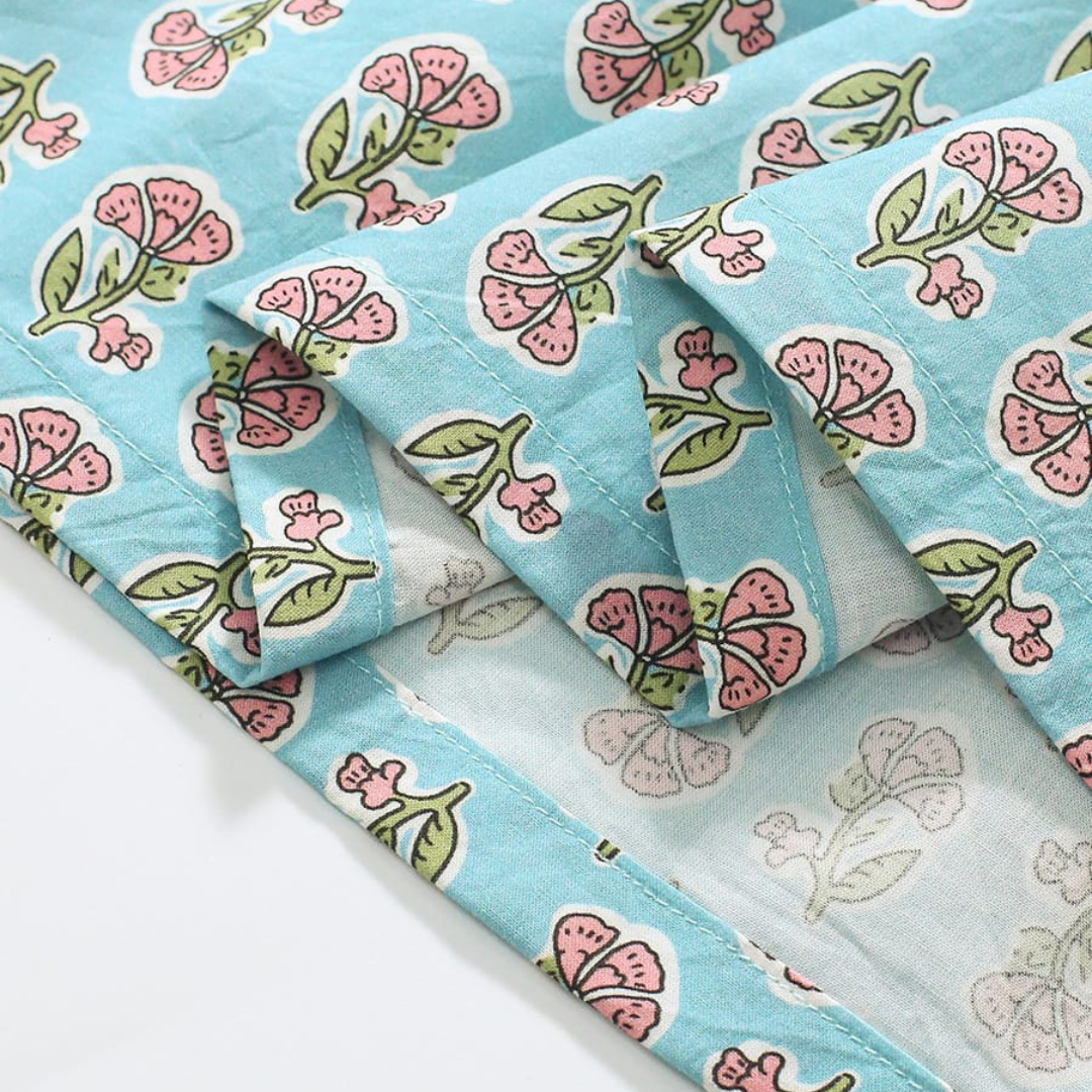 Cotton Floral Summer Dress for Little Girl Blue Pink Blue Pink Cotton Floral Summer Dress for Little Girl | Trendy Girls Baby Dress | Kids Clothing Pakistan | Maria Finds Store