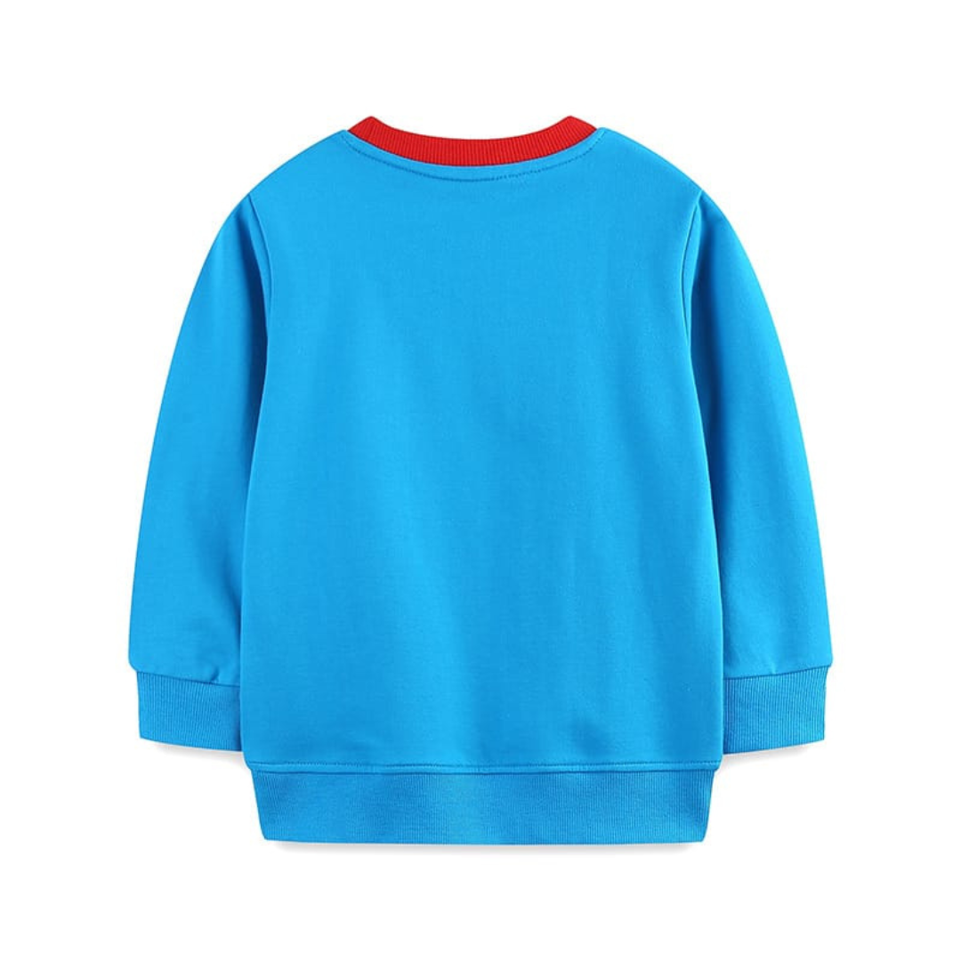 Blue Printed Kids Sweatshirt Autumn Cotton Boys Top Blue Printed Kids Sweatshirt Autumn Cotton Boys Top | Trendy Kids Clothing Pakistan | Maria Finds Store