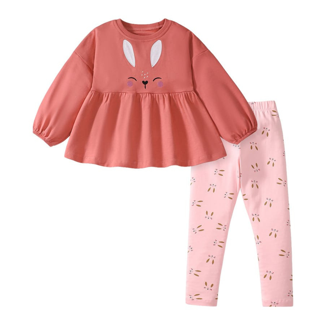 Pink Bunny Embroidered Kids Sweater Suit for Ages 2-6 Pink Bunny Embroidered Girls Sweater Suit for Ages 2-6 | Baby Dress Kids Clothing Pakistan | Maria Finds Store