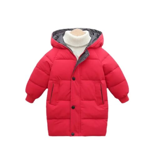 Kids Hooded Puffer Jacket in Black Red Mint Blue for Boys & Girls | Trendy Kids Clothing Pakistan | Maria