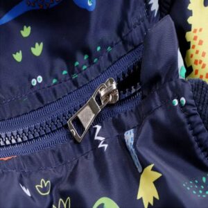 Kids Dinosaur Jacket Green Blue Cotton Full Zip for Boys, Trendy Kids Clothing Pakistan | Maria Finds Store