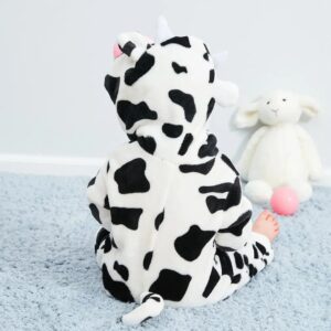 Cute Cow Print Winter Trousers for Kids, Warm Flannel Pajama Bottoms for Boys and Girls | Maria Finds Store Pakistan