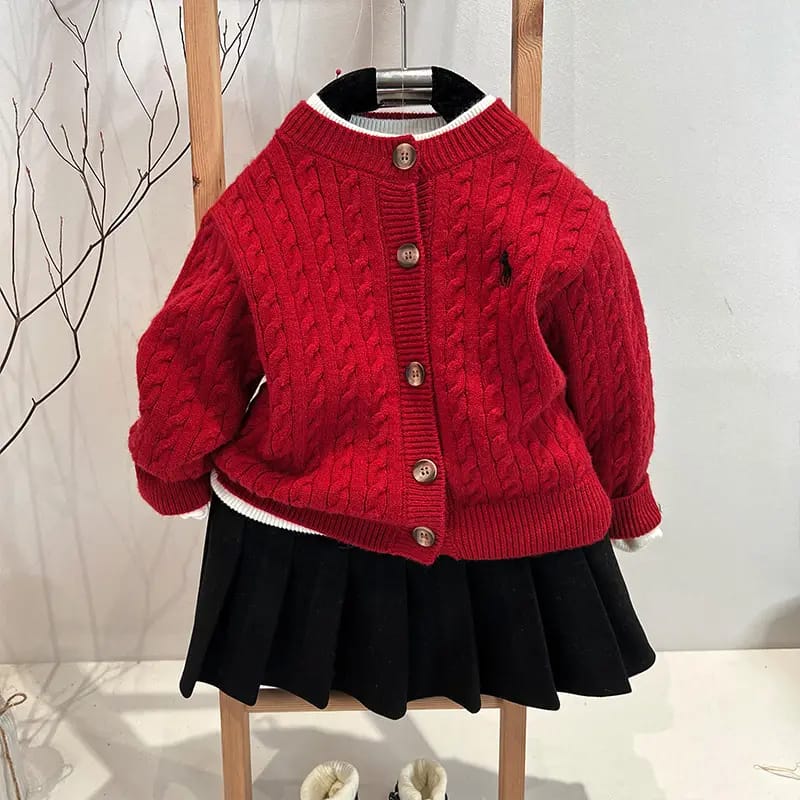 Kids Embroidered Knitted Cardigan Gray Winter Sweater Kids Embroidered Knitted Gray Cardigan Winter Sweater for Boys | Trendy Kids Clothing Pakistan | Maria Finds Store