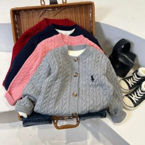 Kids Embroidered Knitted Cardigan Gray Winter Sweater Kids Embroidered Knitted Gray Cardigan Winter Sweater for Boys | Trendy Kids Clothing Pakistan | Maria Finds Store
